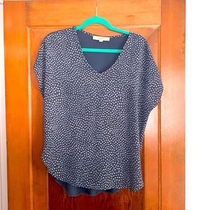 LOFT Mixed Media Blouse